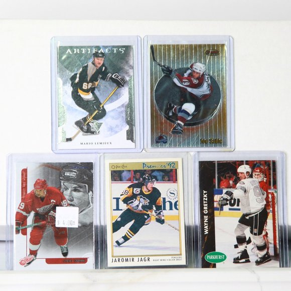 NHL Sports Cards Hall of Fame Greats - Gretzky, Lemieux, Sakic, Yzerman, Jagr - Picture 1 of 2